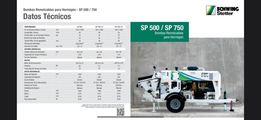 Bomba de Hormigon Schwing 750-18