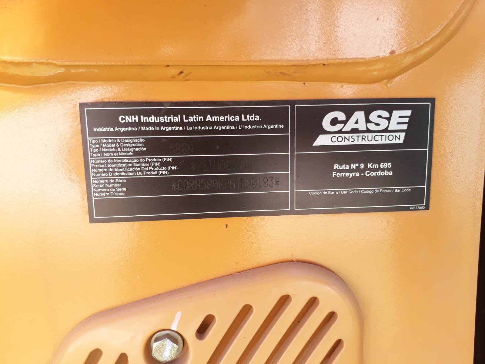 Retroexcavadora case 4×4 reparada a nuevo